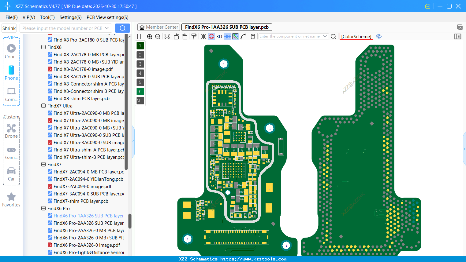 OPPO FindX6 Pro-1AA326 SUB PCB Layer